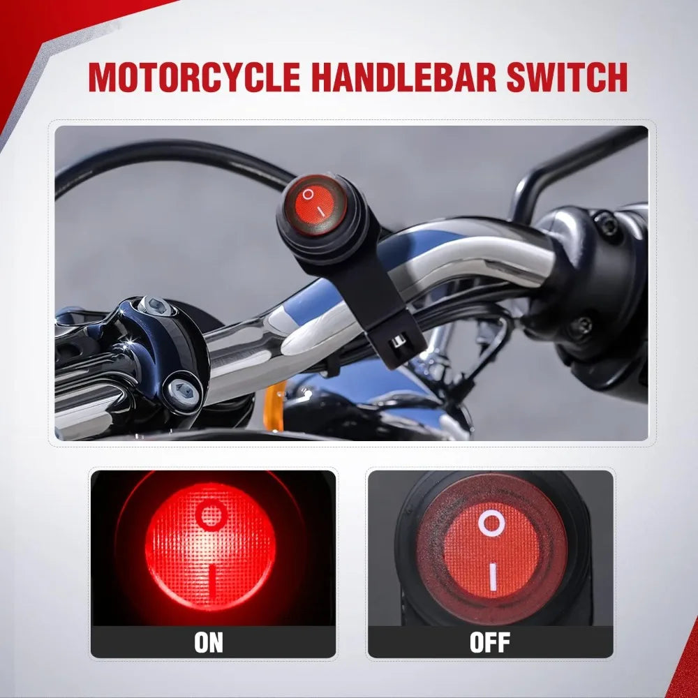 Nilight Waterproof Handlebar Switch for 22mm Bars, 12V - image 4