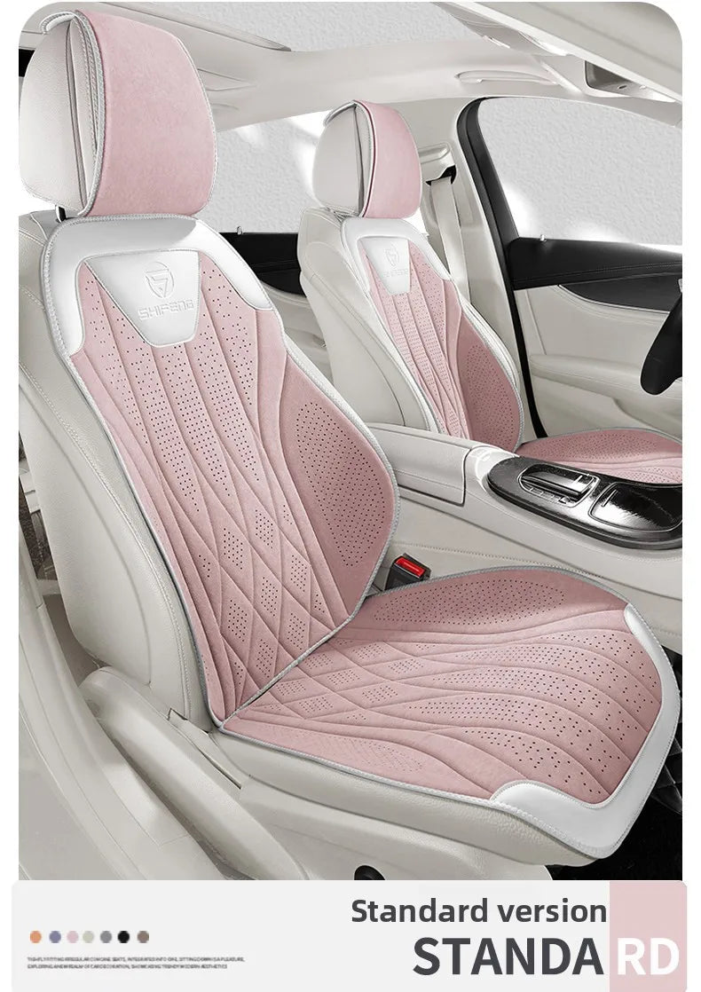 Perforated Suede-Finish Car Seat Covers, Single, Pair or Rear