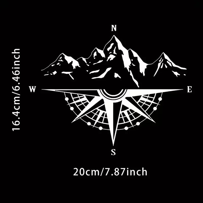 Adventure Compass Waterproof Stickers for RV, Camping and Cars - view 2