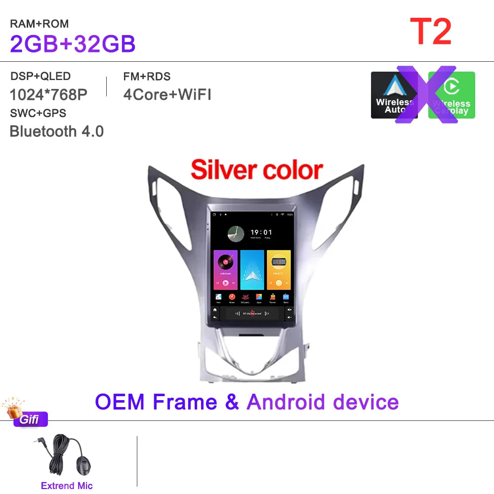 9.7" Android Car Multimedia Player GPS for Hyundai Azera - image 11