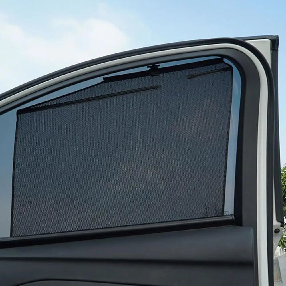 Automatic Retractable Car Window Curtain Sunshade Summer UV Privacy Protection Mesh Universal For Car Exterior Accessories