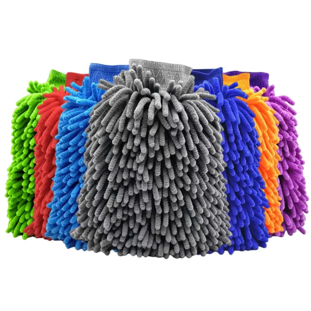 Double-Sided Chenille Microfiber Car Wash Mitt, Ultra Absorbent Scratch-Free Auto Glove