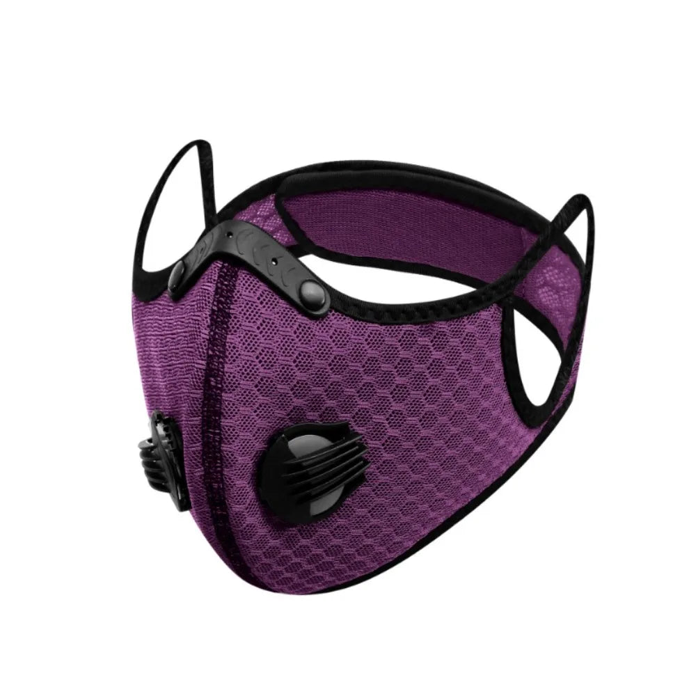 Breathable Ergonomic Dust Mask Respirator, Washable Activated Carbon Filters