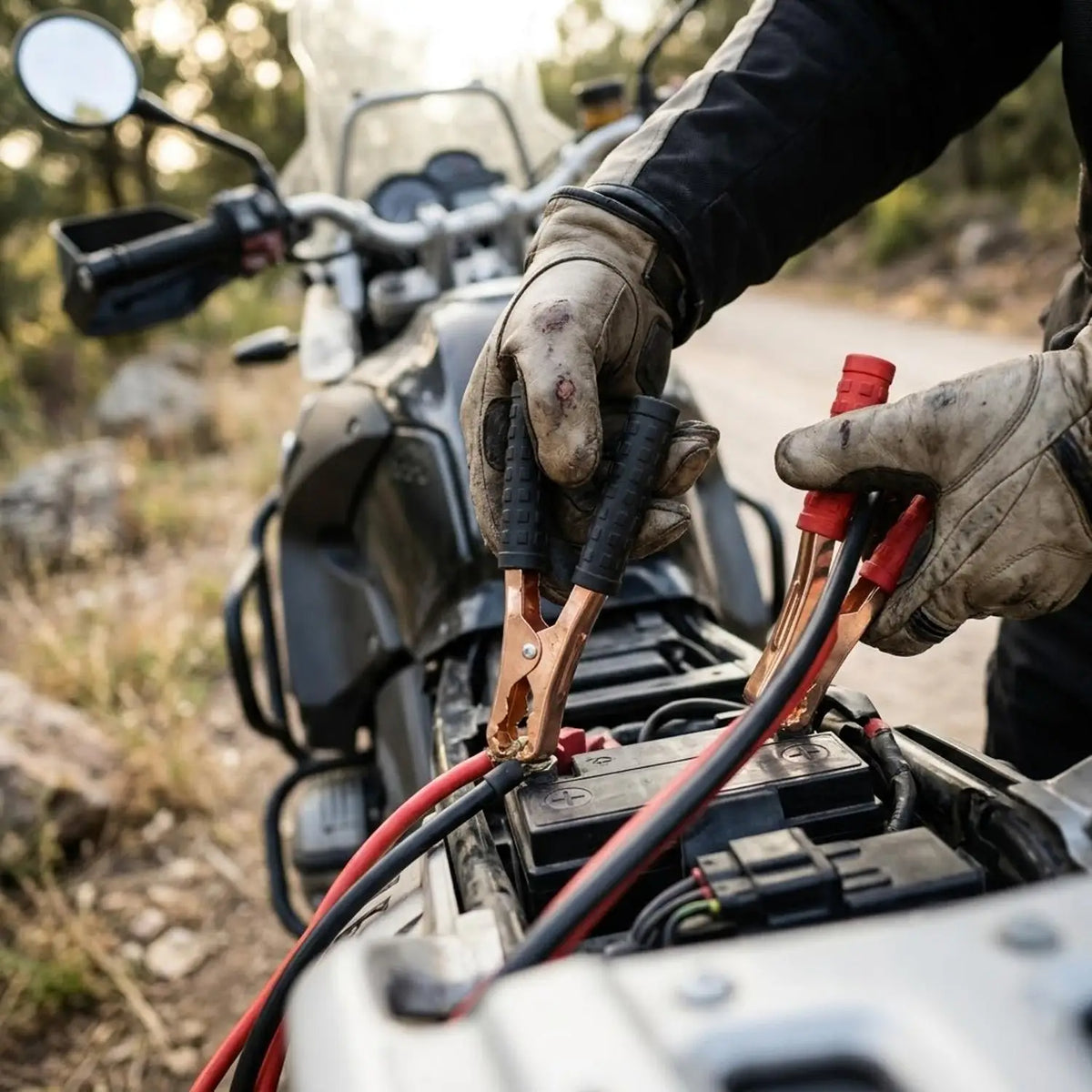 Motorcycle Jump Starter Cables, 2 Meter