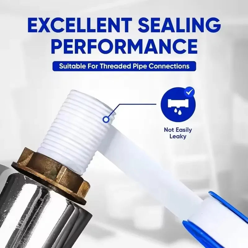 PTFE Thread Seal Tape Rolls – Plumbing & Pipe Sealing, 1–20 Pack