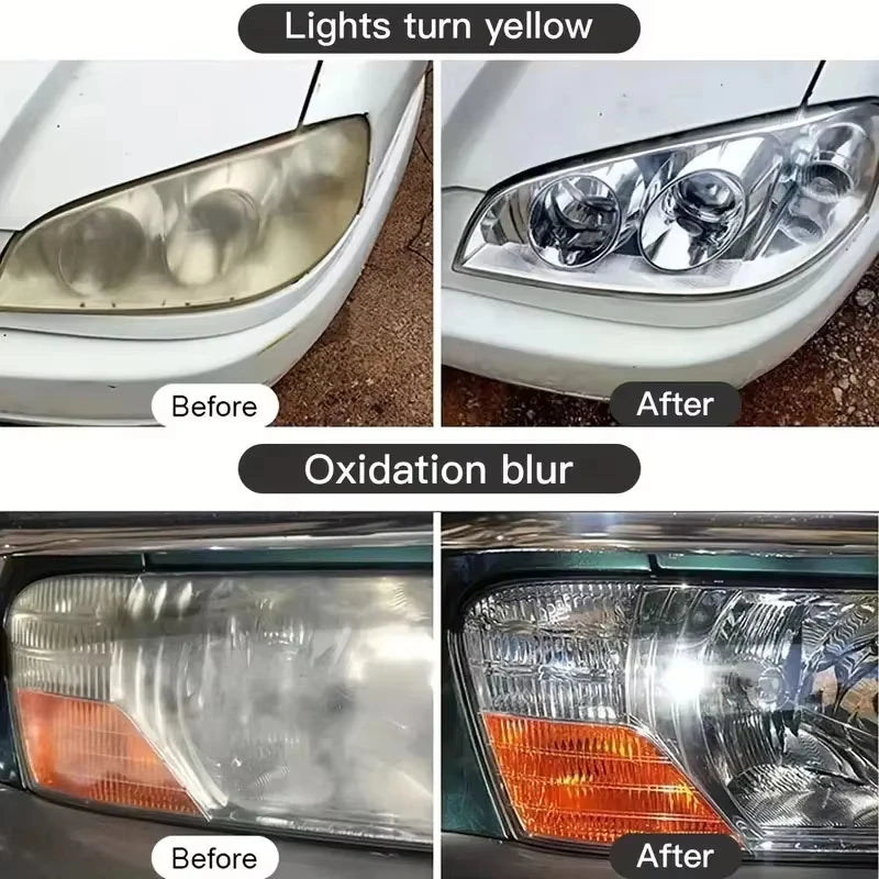 Headlight Restoration Polishing Kit for Yellowed Lenses