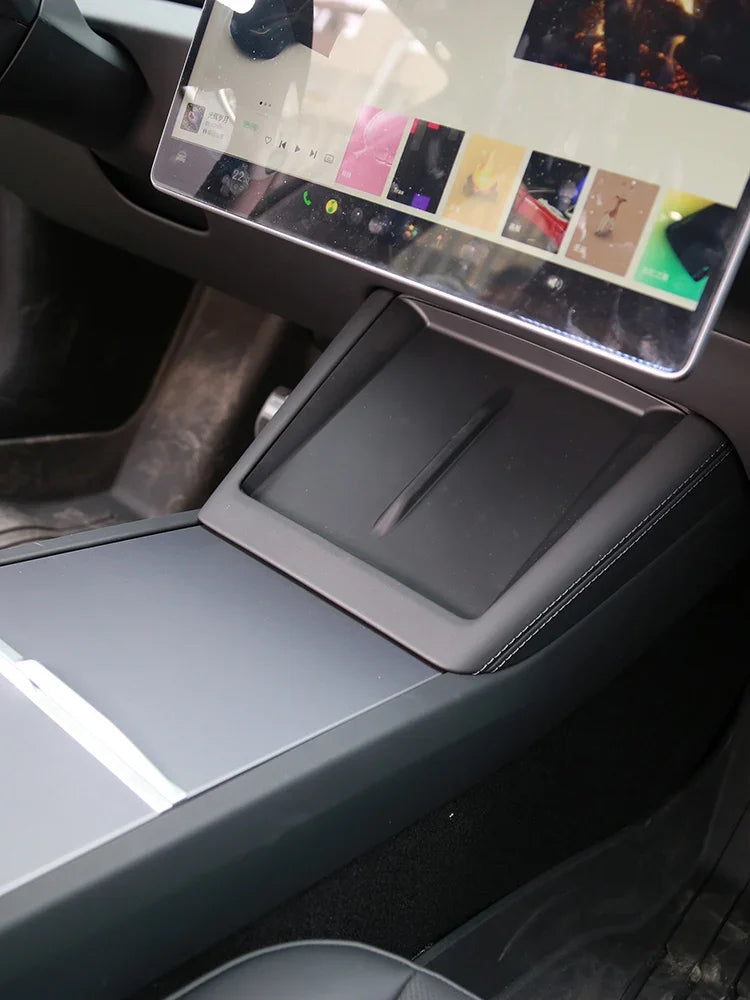 Under Screen Hidden Storage Tray for Tesla Model 3 and Model Y