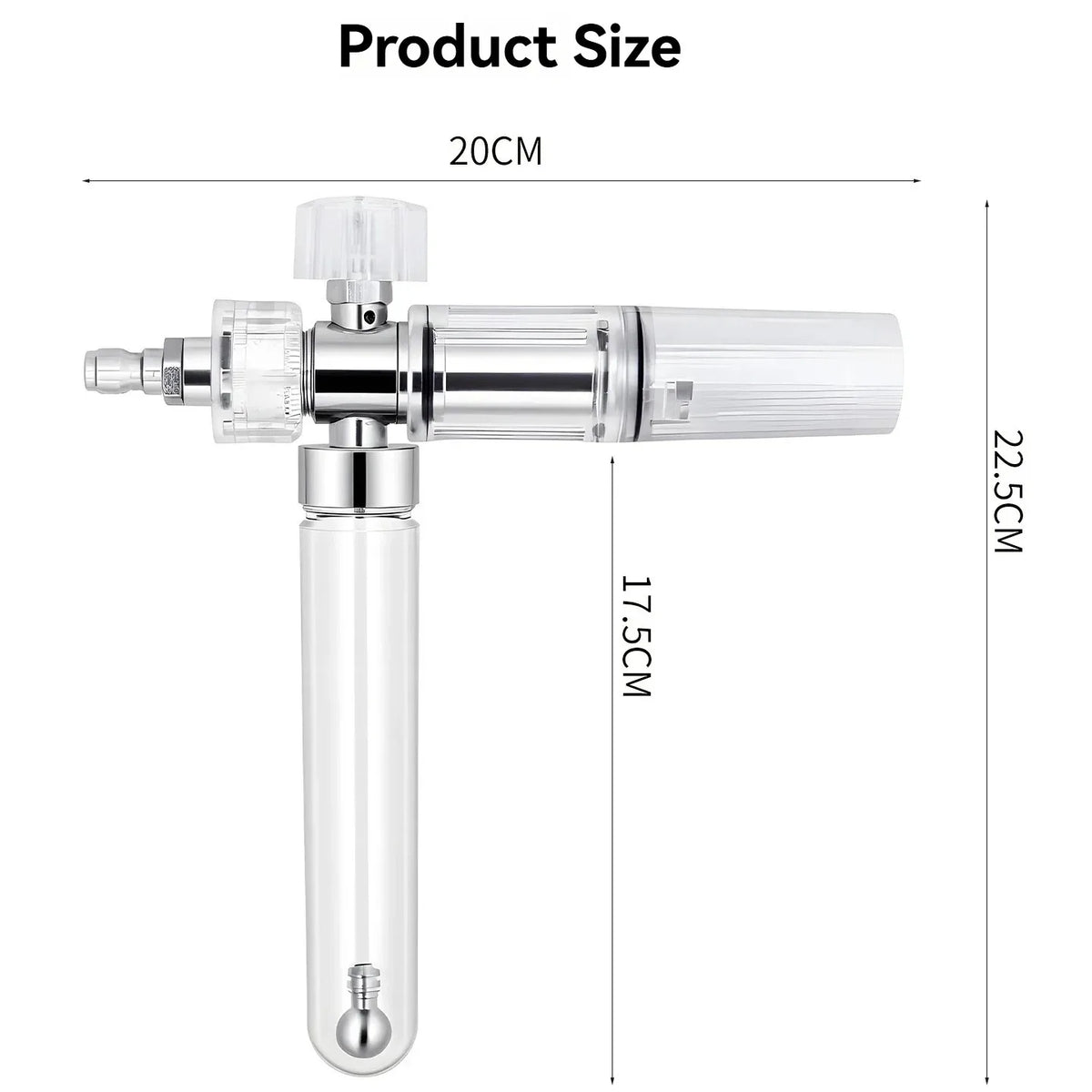 35ml High Power Snow Foam Cannon with 1/4" Quick Connect & Adjustable Spray Nozzle, Foam Sprayer for High Pressure Washer