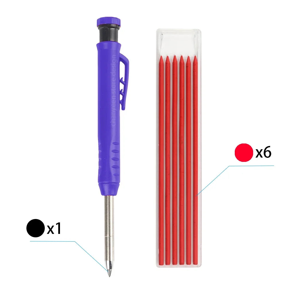 3-Color Carpenter Pencil Set with Sharpener & Refills - image 37