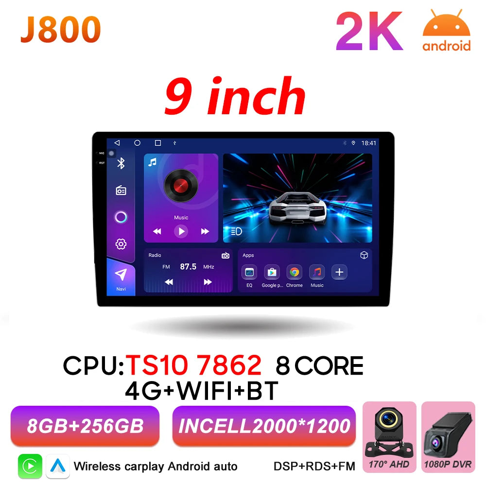 9/10 Inch Double DIN Car Stereo with Wireless CarPlay & Android Auto - image 26