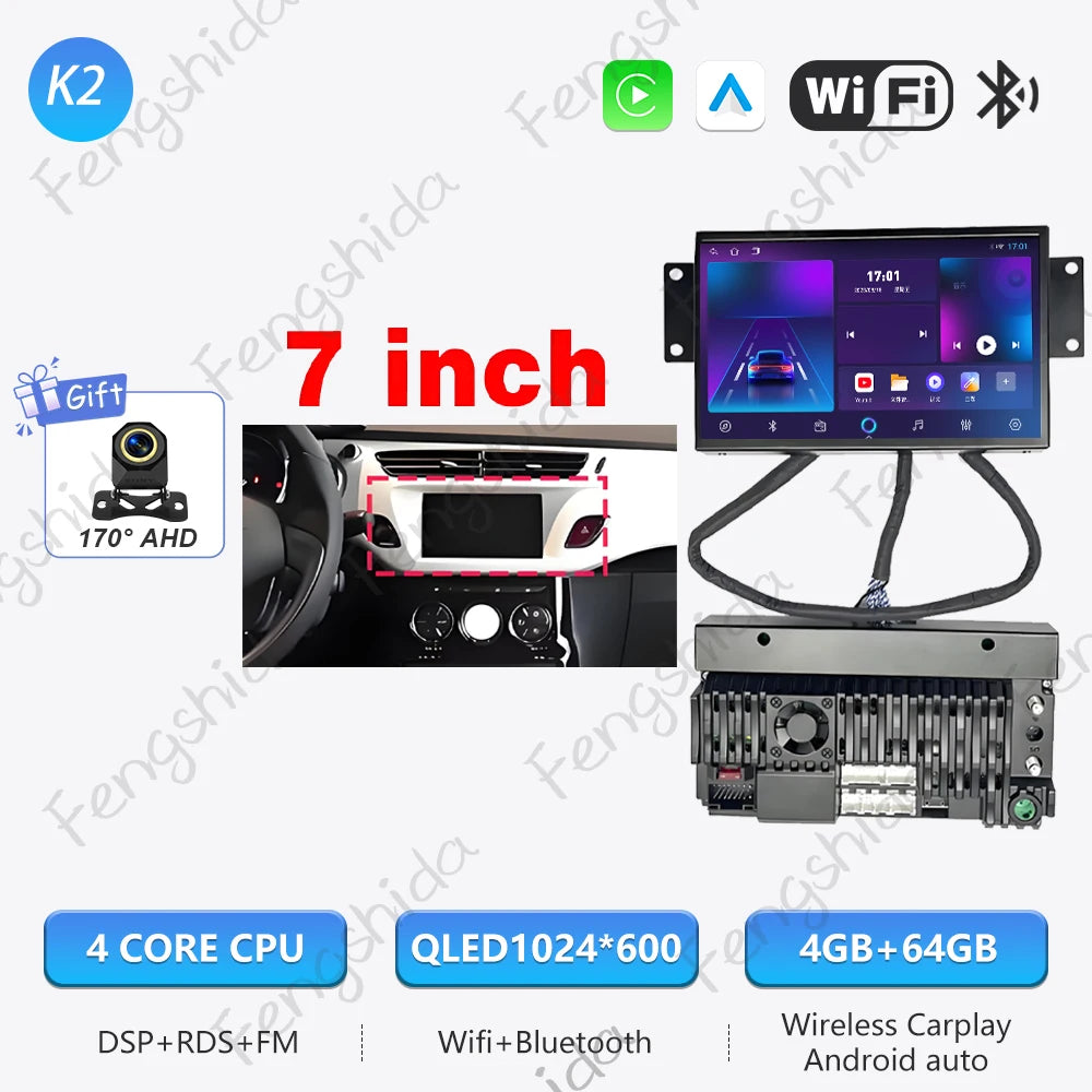 7-Inch Android Car Radio with GPS for Citroen C3 DS3 2010-2016 - image 8