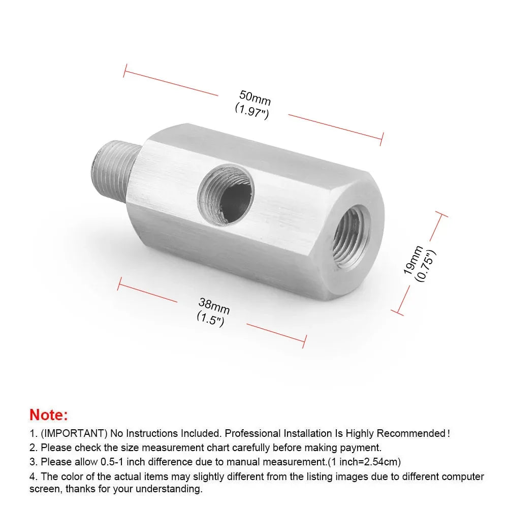 Universal Oil Pressure Sensor Adapter for 1/8 NPT, M10, M12, M14 - image 2