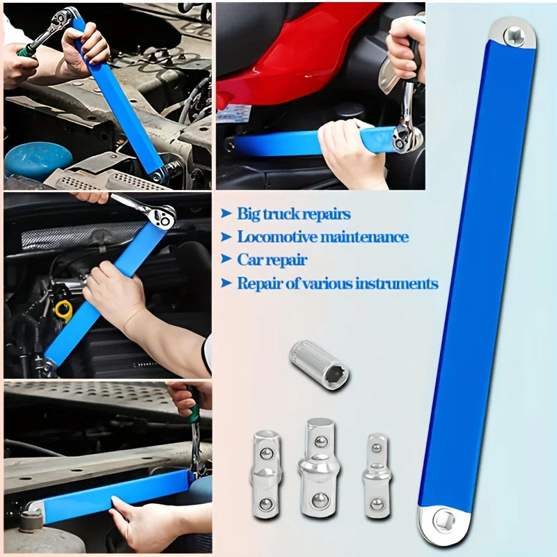 Dual-Head Adjustable Ratchet Extension Wrench, Carbon Steel - image 4