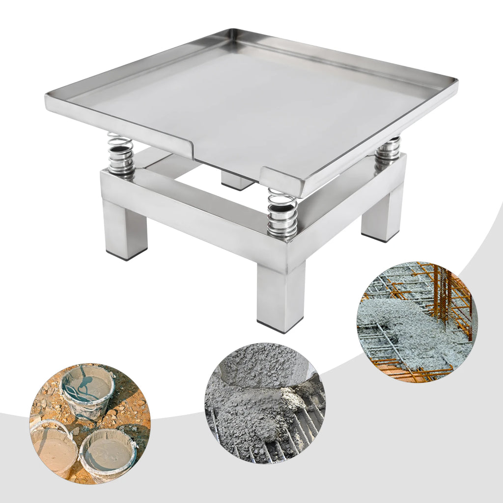 Concrete vibration table 35x35cm, 50W stainless steel vibrating platform