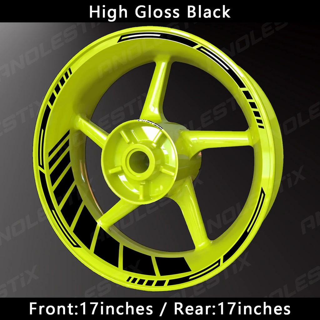Reflective 17-Inch Wheel Rim Stripe Stickers - image 8