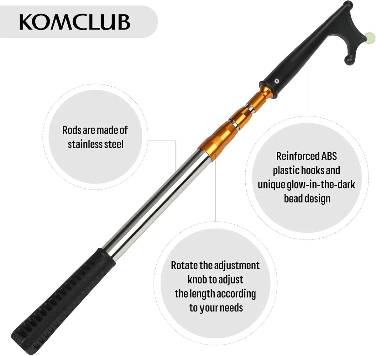 Telescopic Boat Hook – Non-Slip Docking Extension Pole