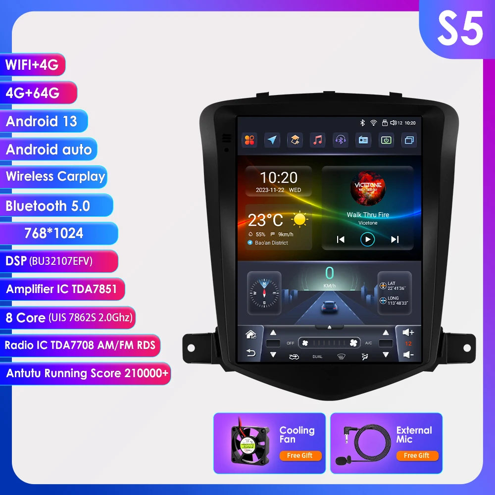 9.7" Android Car Radio for Chevrolet Cruze 2008-2012 GPS CarPlay - image 12