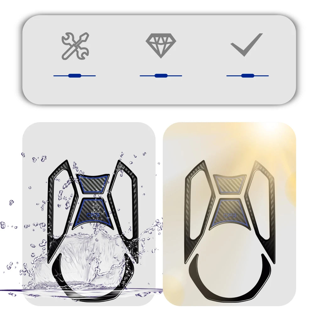 3D Resin Key Zone Decal for Yamaha MT-09 and MT-09 SP 2024-2025 - view 5