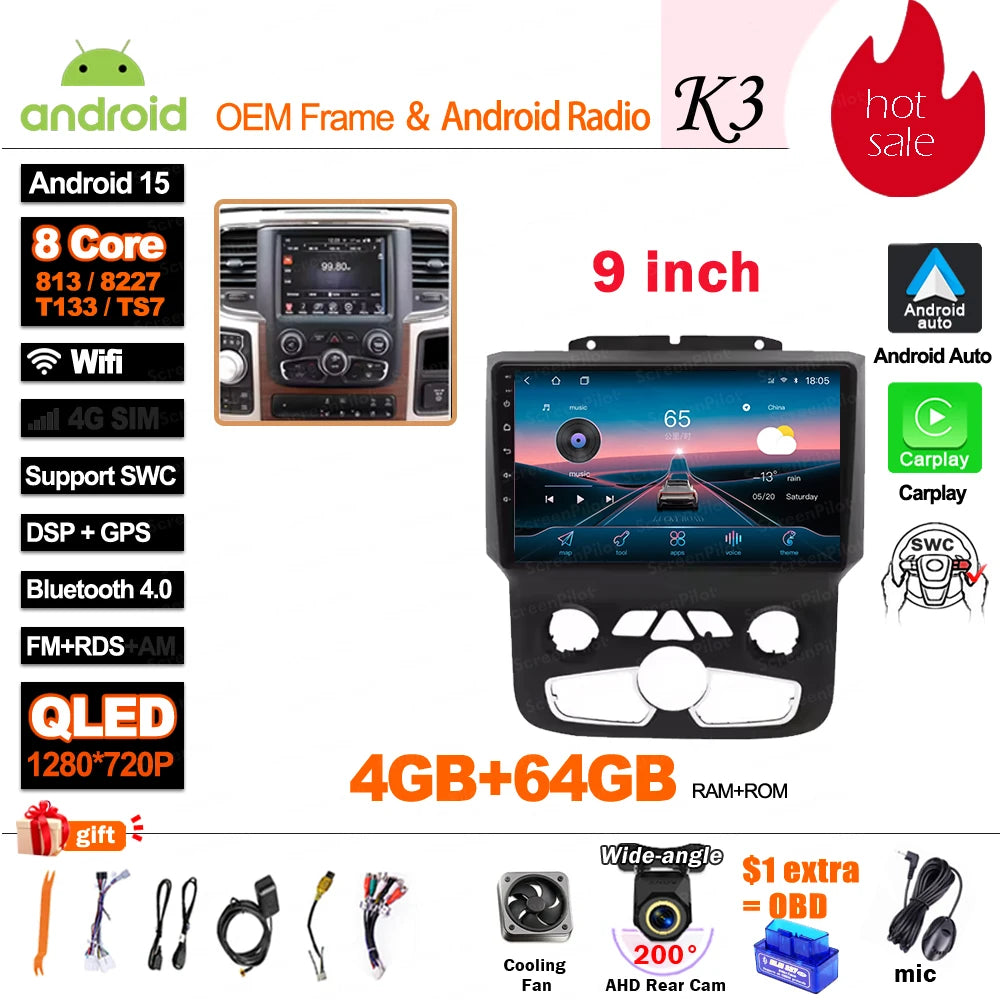 Android 16 Car Stereo Head Unit for Dodge Ram 1500 2500 3500 2013-2018 - image 37