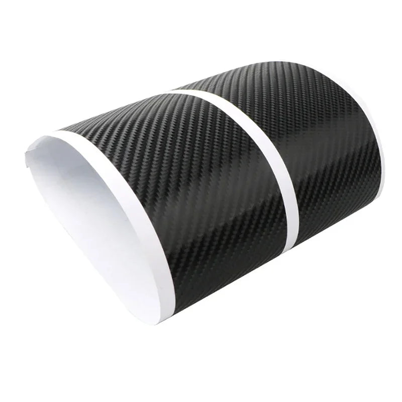 Universal Carbon Fiber Texture Door Sill Protection Film Set