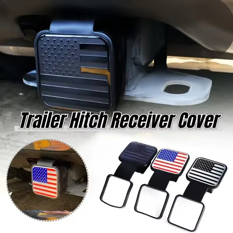 Trailer Hitch Receiver Cover Plug Waterproof Tube Cap Protector Dustproof Trailer Hitch Cover 2 Inch Receiver Auto Square Plug