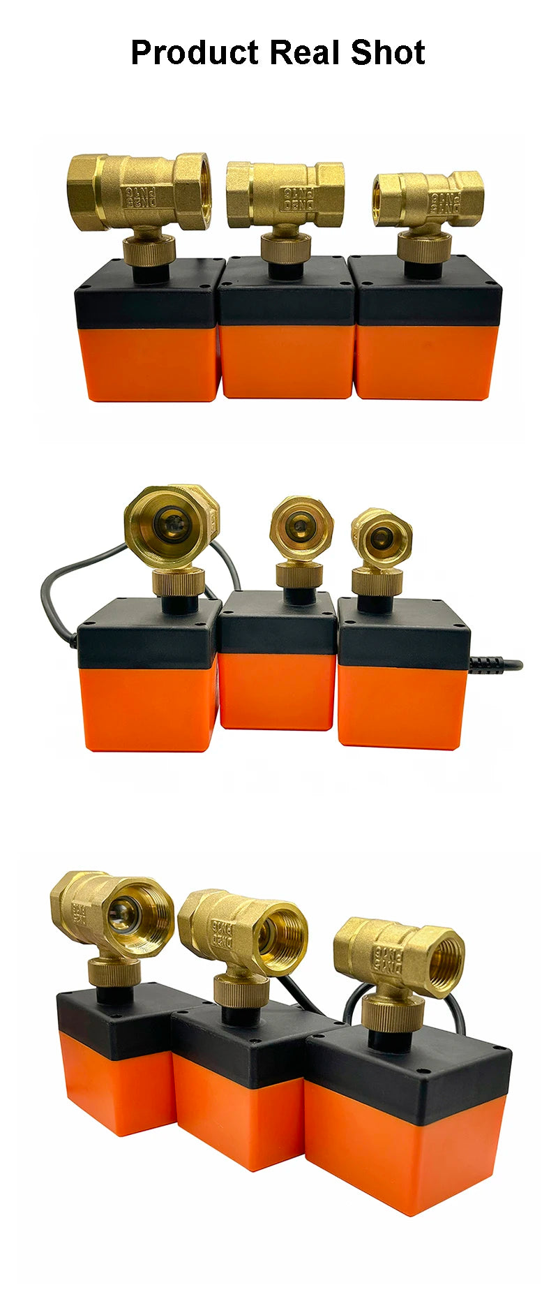 Electric Motorized Ball Valve 1/2" 3/4" 1" Brass 2-Way 3-Wire - image 8