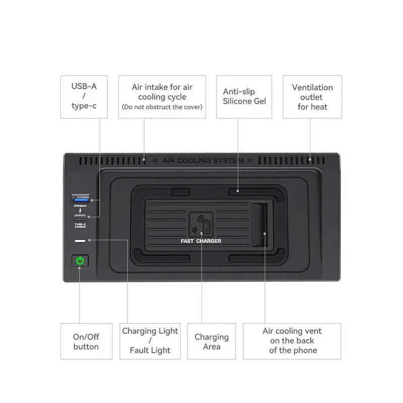 BMW X5 X6 Wireless Fast Phone Charger (2014-2018) - image 3