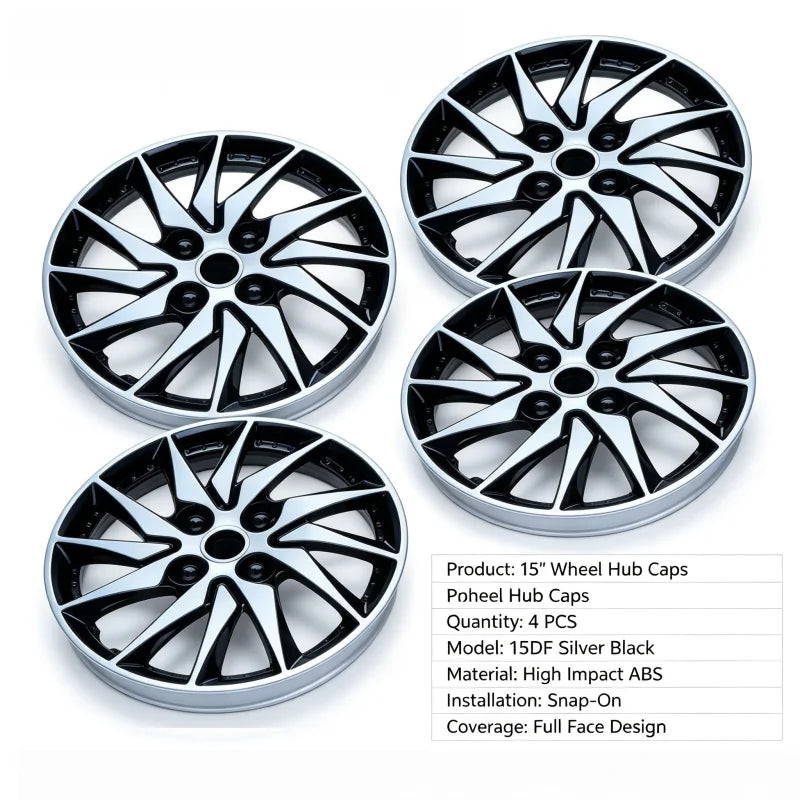 15-Inch Universal Blade-Style Wheel Covers, 4-Pack - image 12
