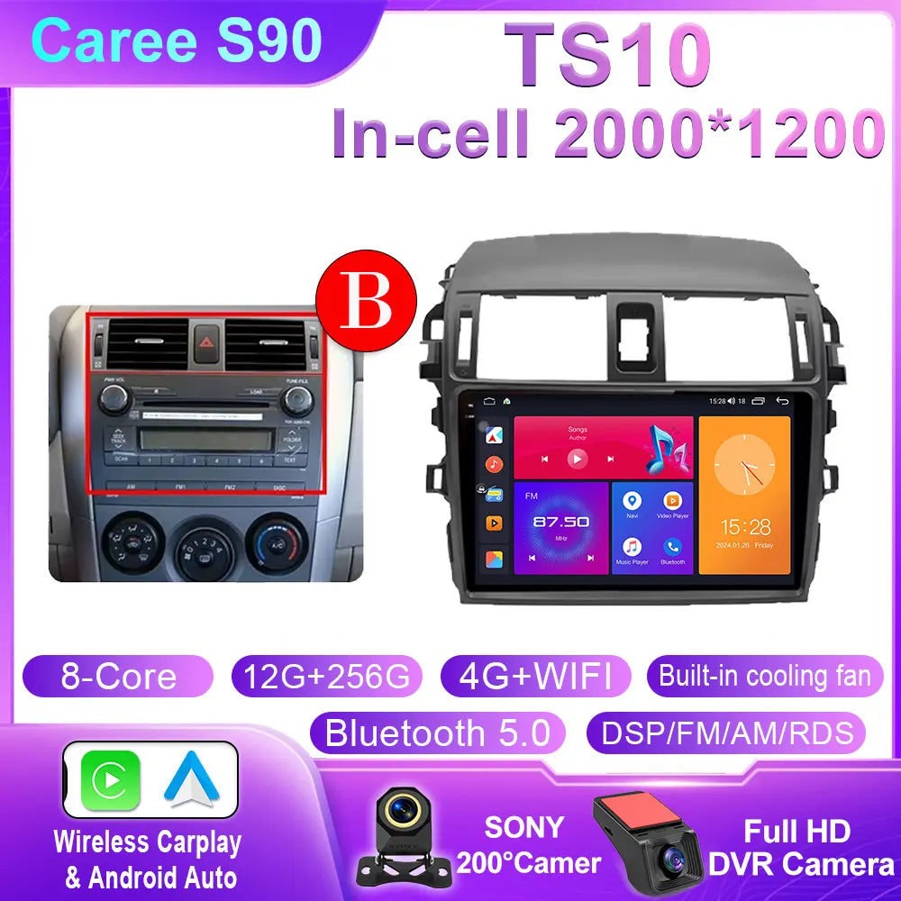 Toyota Corolla 2006-2013 Android 14 9-inch Touchscreen Car Stereo - image 26