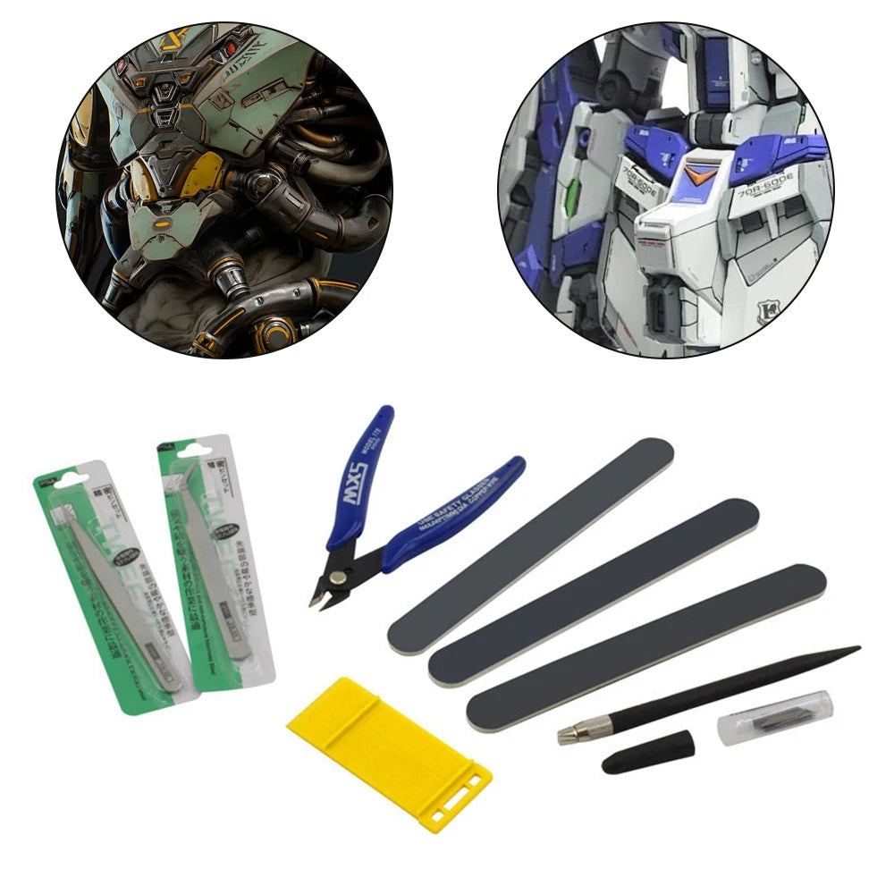 DIY Model Making Basic Tools for Craft Model Car Hobby Building Repairing Assembly Tool Handmade Scissors Tweezers Building Kit