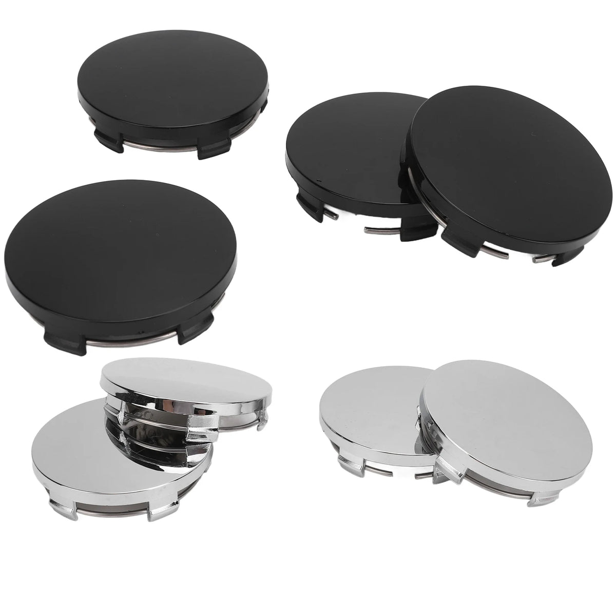 Universal 60mm Wheel Center Hub Caps (4 Pack) - Durable ABS - image 2