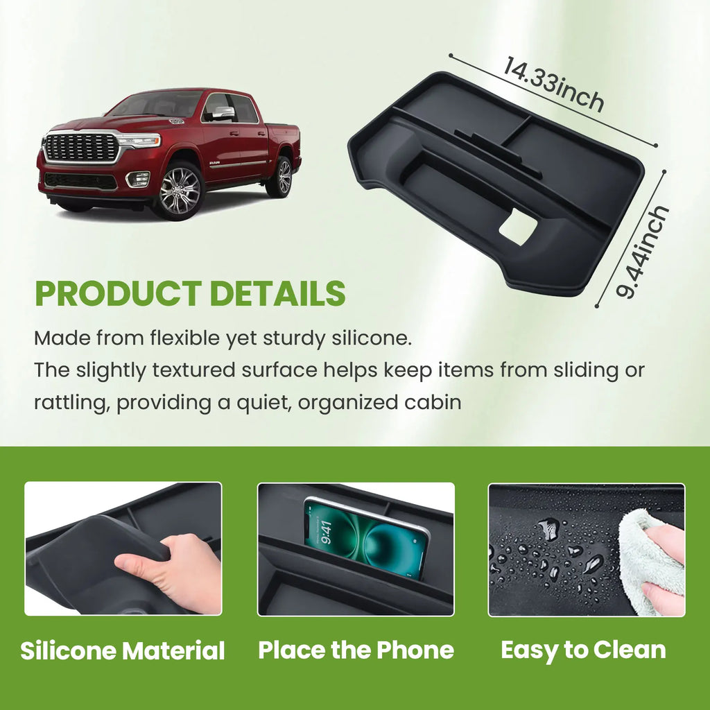 Dodge RAM 1500 Center Console Organizer Tray (2019-2025) - image 6