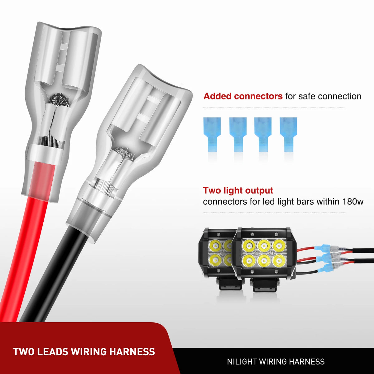 Nilight LED Light Bar Wiring Harness with Handlebar Switch - image 4