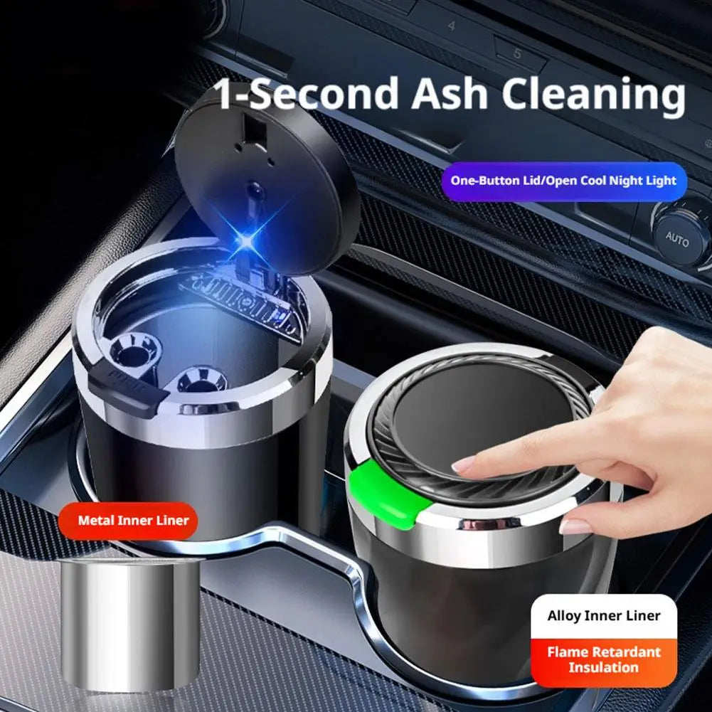 LED Car Ashtray – Portable Smokeless Auto Ash Cup - image 3