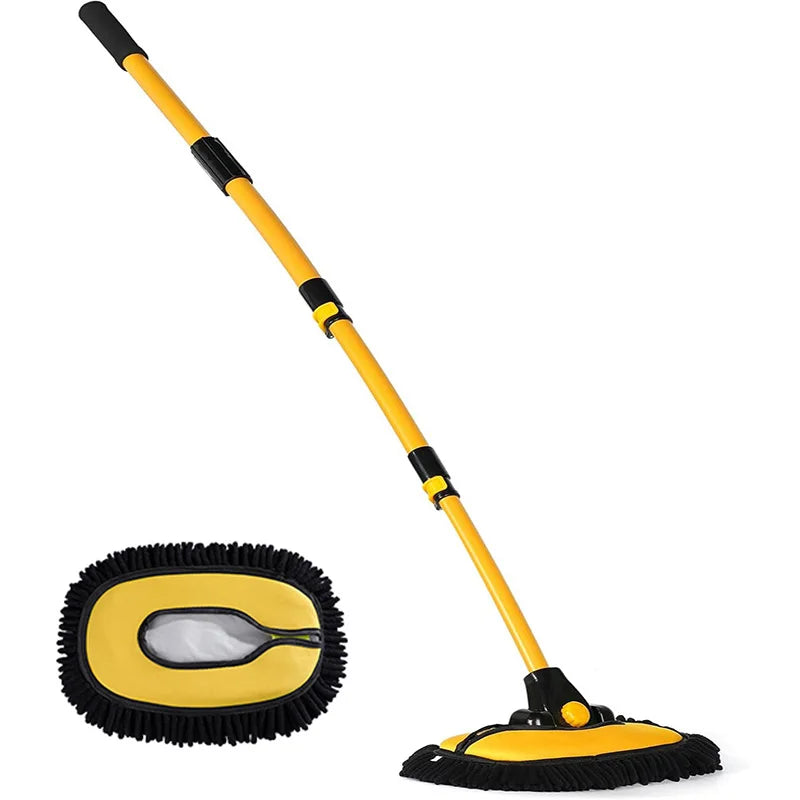 Car Wash Mop Cleaning Brush Telescoping Long Handle Cleaning Mop Retractable Bent Bar Car Wash Brush Car Cleaning Tools