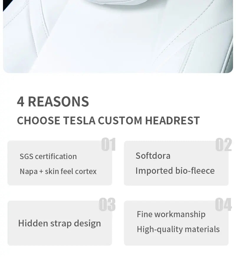 Car Headrest Neck Pillow for Model 3 and Model Y