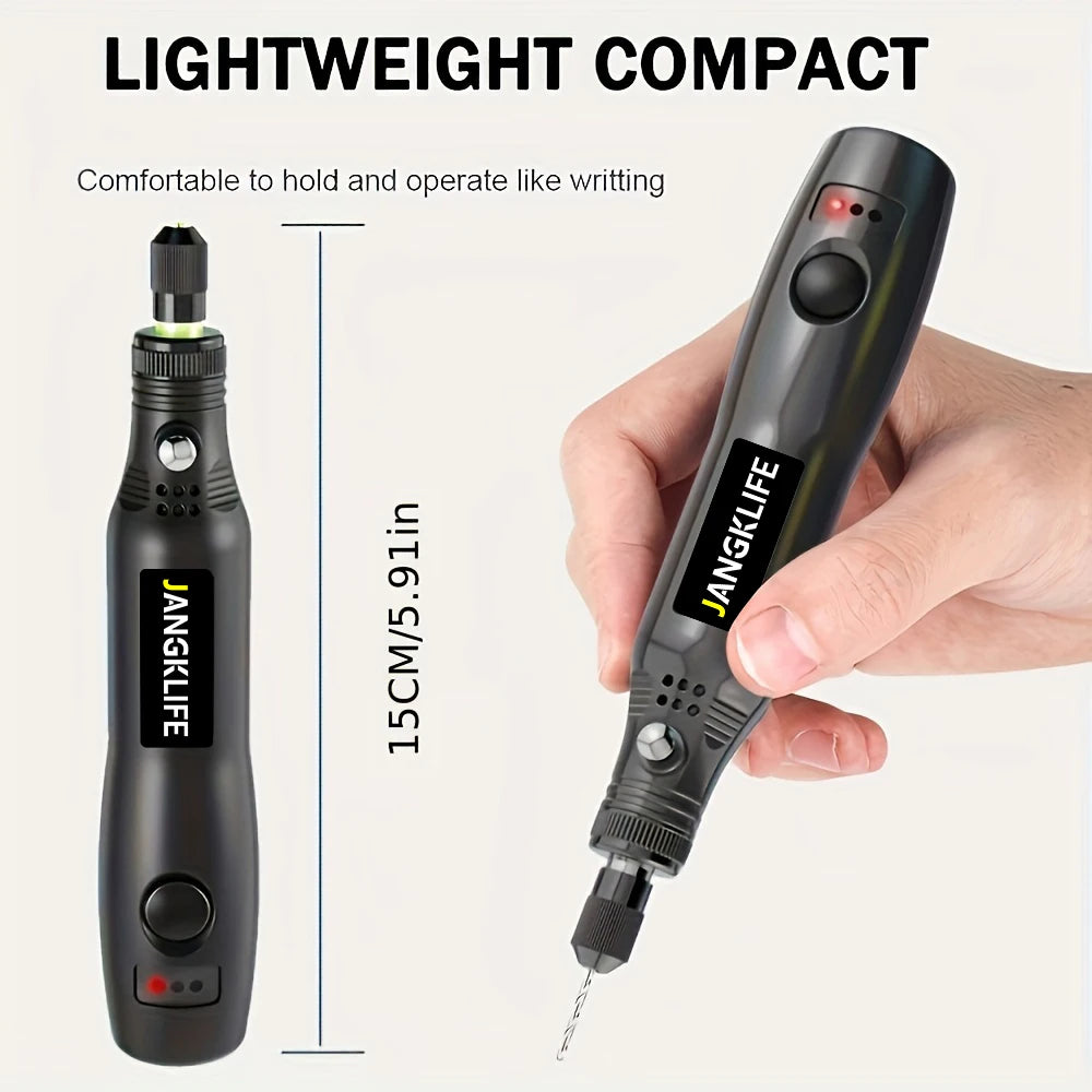USB Cordless Rotary Tool Kit - Jewelry, Wood, Metal & Glass Engraving - image 7