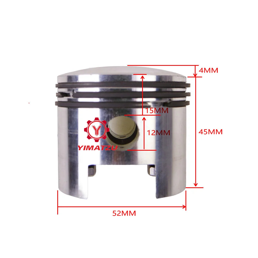 52mm Piston Set for 110cc Bicycle and Small Engines - view 3