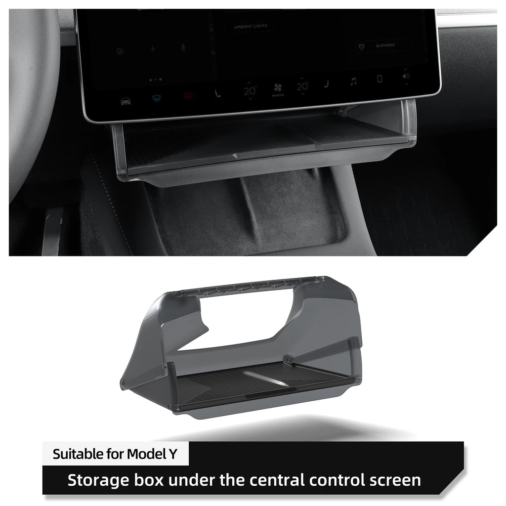 Under Screen Hidden Storage Box for Tesla Model Y 2024