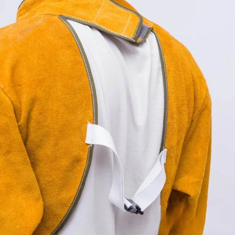 Work Apron Personalized Welding Apron Leather Heat Protection Durable Safety Gear Genuine Leather Heat Insulation Clothing