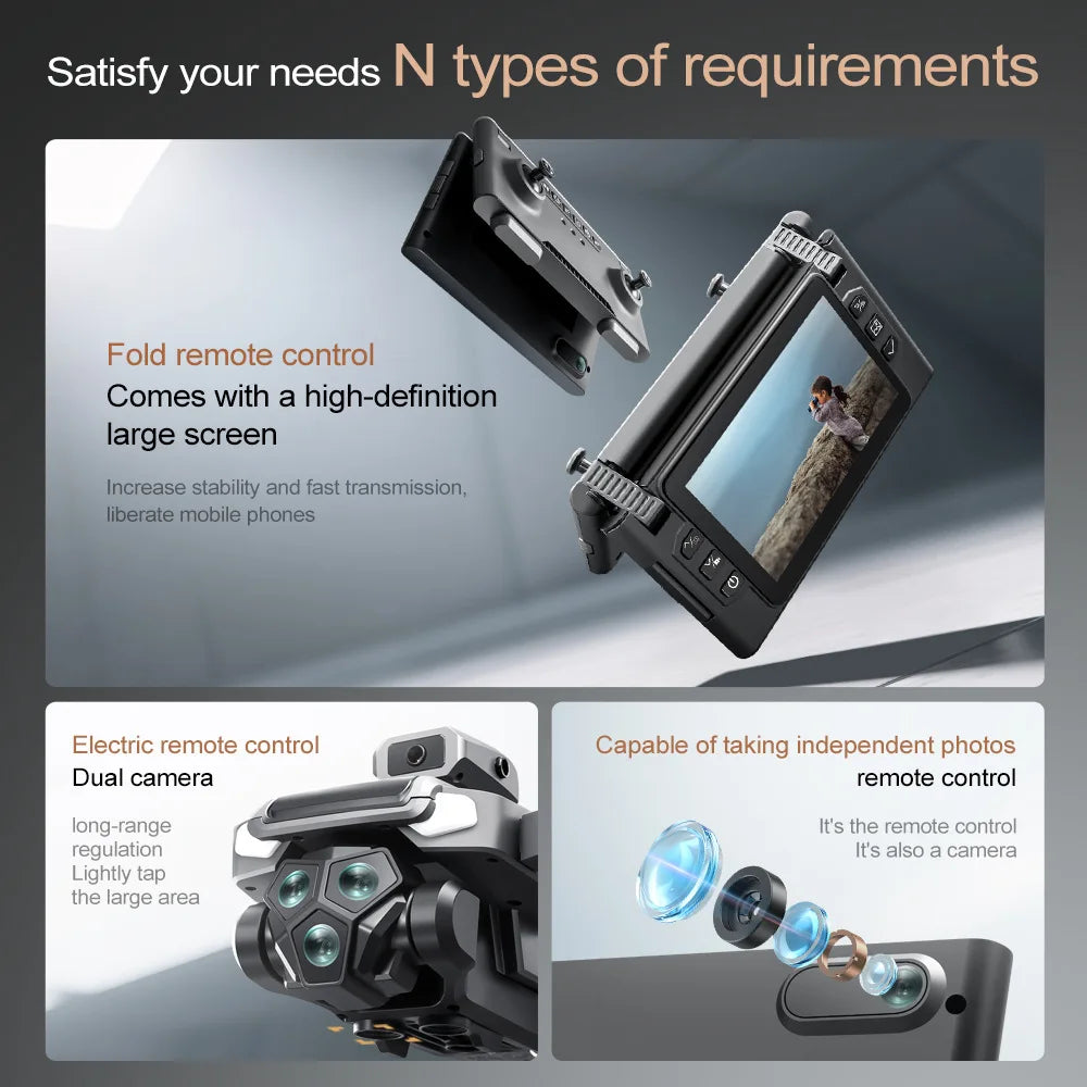 M66 Foldable Drone with 4.3-inch Screen Remote, 4K Dual Camera, 5G FPV - image 8