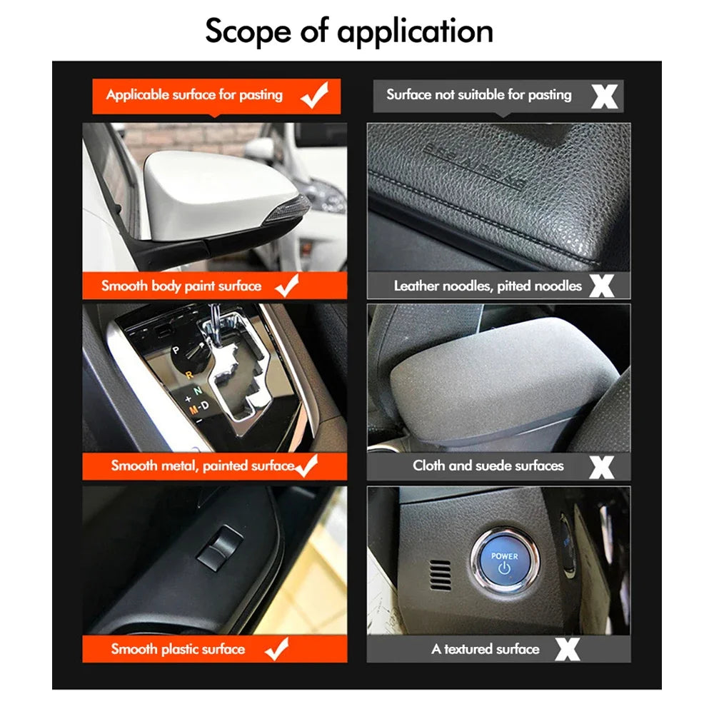 6D Carbon Fiber Vinyl Wrap Sticker Waterproof for Car, Laptop, Phone - image 6