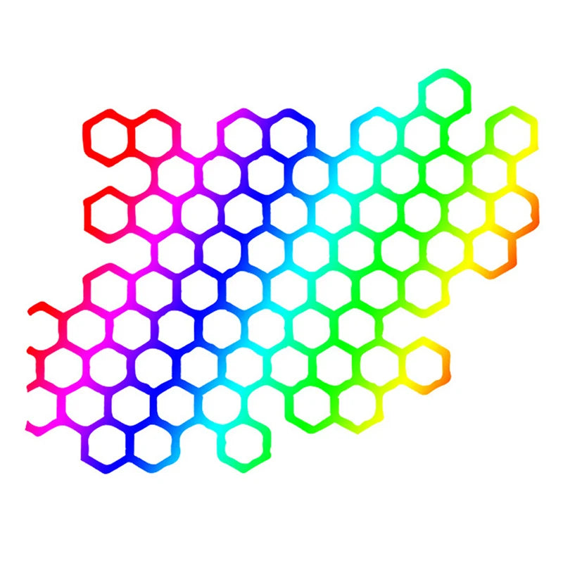 Honeycomb Motorcycle Helmet Decal, Waterproof Vinyl Sticker - view 14