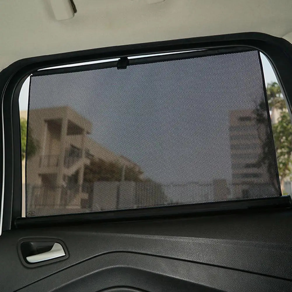Automatic Retractable Car Window Curtain Sunshade Summer UV Privacy Protection Mesh Universal For Car Exterior Accessories