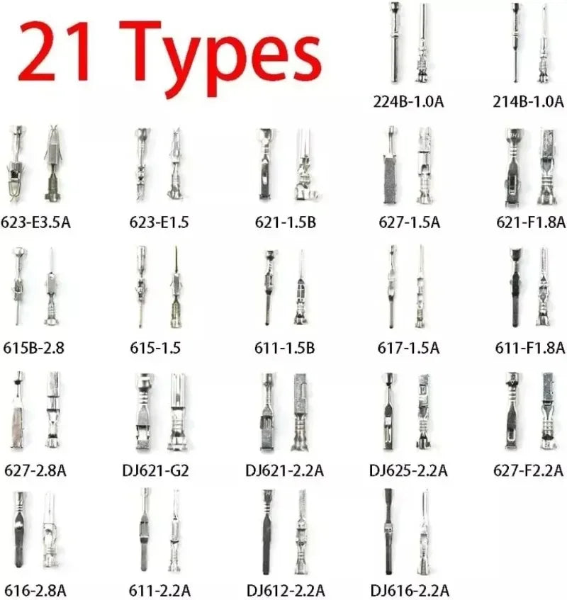 290Pcs Cable Lugs Connectors Flat Plugs Cable Lugs Electrical Terminal Cable Plug Wire Connector Crimp Terminal Set For Cars