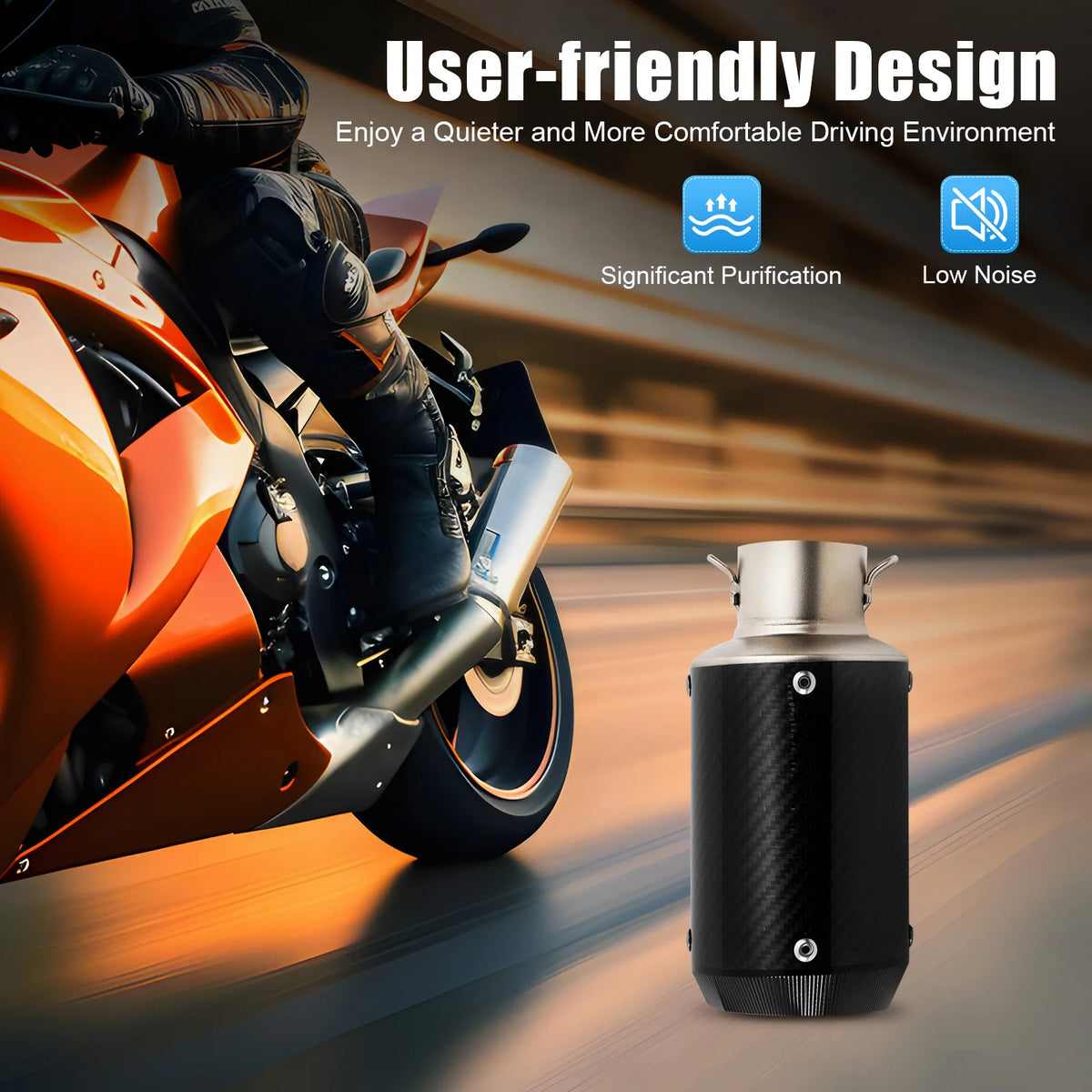 Carbon Fiber Exhaust Muffler for Kawasaki Z900 & GSX-R750 - image 13
