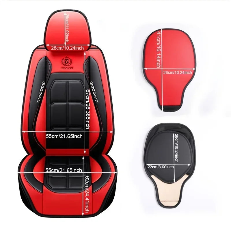 Synthetic Leather Single Car Seat Cover, All-Season Universal