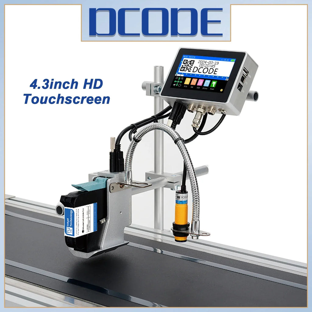 DCODE Industrial Online Inkjet Printer 12.7/25.4mm QR Barcode Date