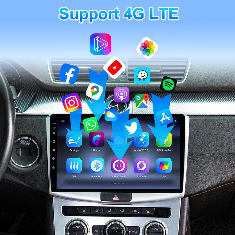 Android Car Stereo with CarPlay for VW Passat B6/B7 CC 2007-2015 - image 6
