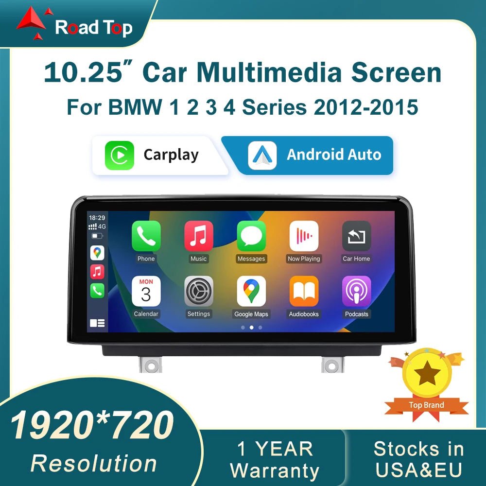Wireless CarPlay & Android Auto Display for BMW Series 1-4
